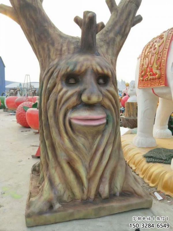 仿真樹雕塑服務商，城市裝飾，玻璃鋼仿真樹雕塑供給