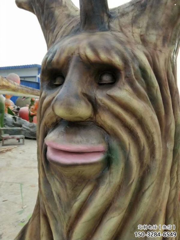 仿真樹雕塑加工，室外軟裝，玻璃鋼仿真樹雕塑定制