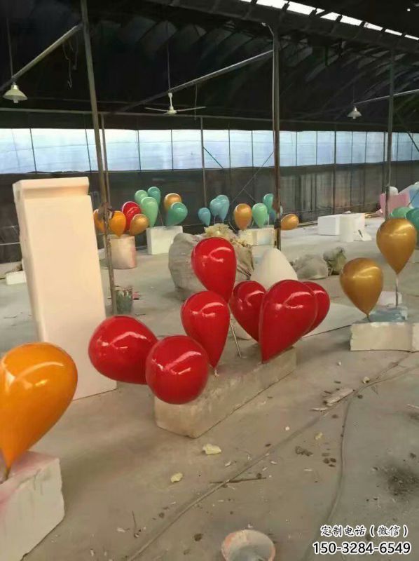 氣球樹雕塑加工，花園小品，制造玻璃鋼氣球樹雕塑廠家