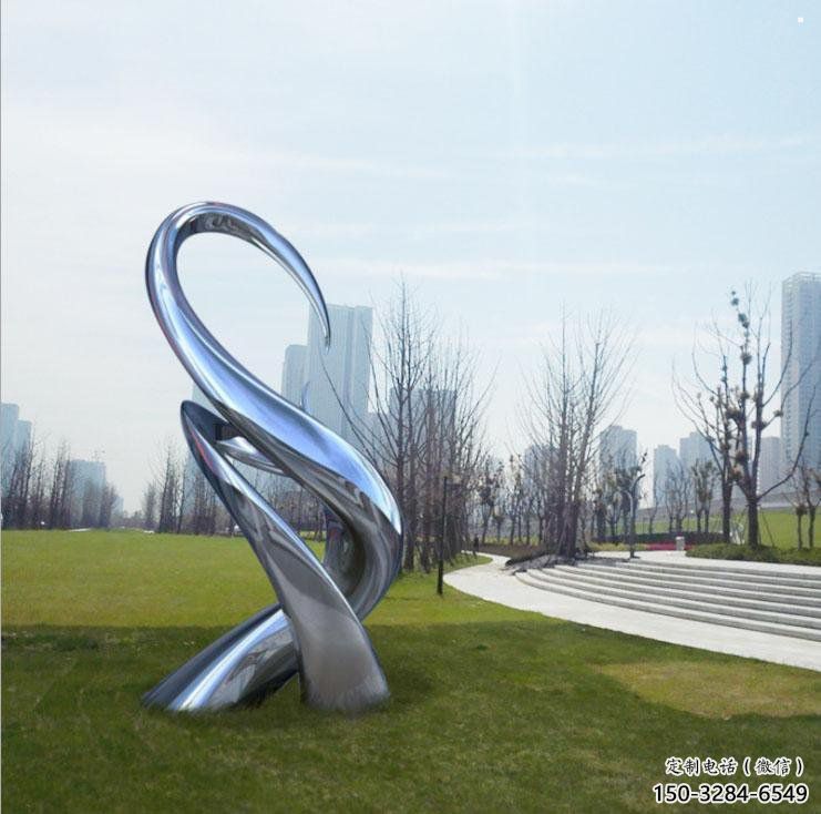 樹(shù)芽雕塑點(diǎn)擊，圓雕體系，抽象不銹鋼樹(shù)芽雕塑廠家