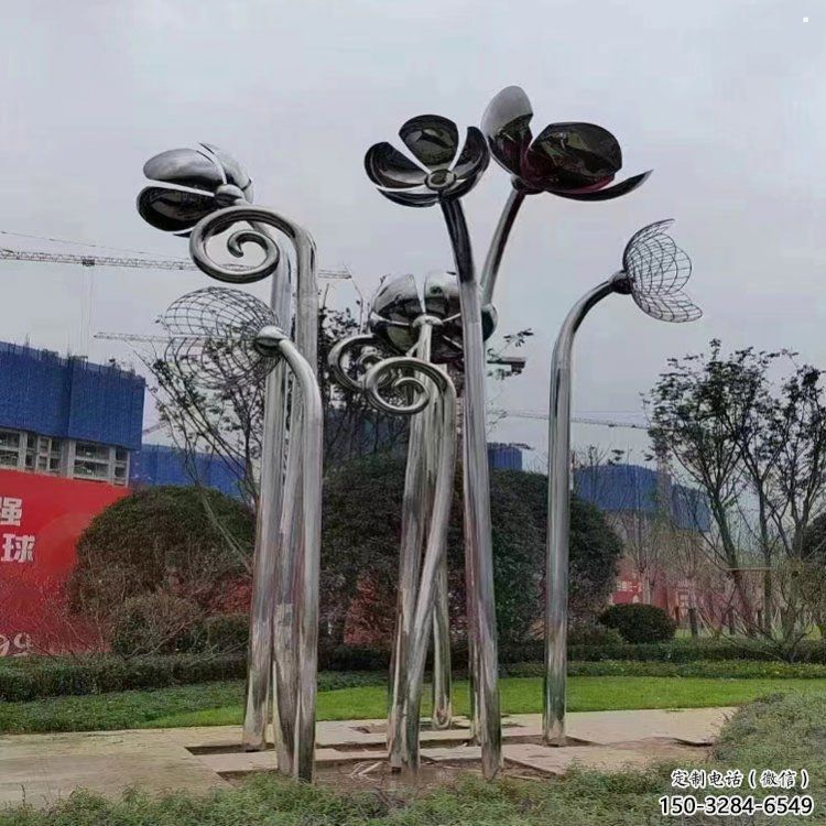 四葉草雕塑標(biāo)準(zhǔn)，陸地?cái)[件，不銹鋼四葉草雕塑定制
