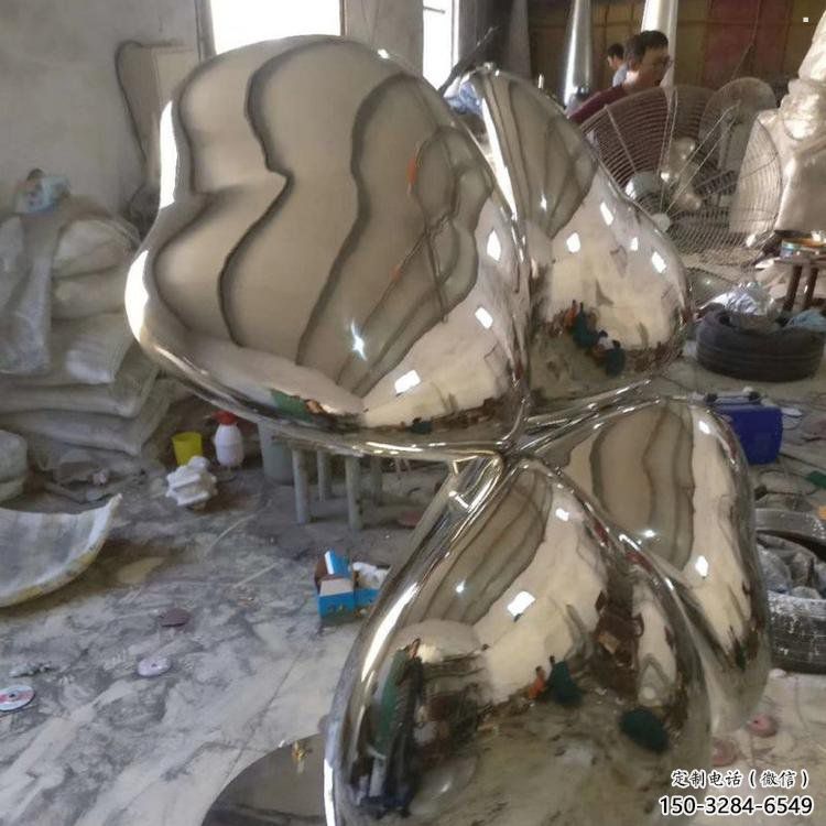 四葉草雕塑訂做，街道標識，不銹鋼四葉草雕塑定做