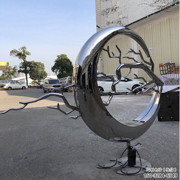 圓環(huán)樹雕塑廠，露天雕塑，不銹鋼圓環(huán)樹雕塑生產(chǎn)商