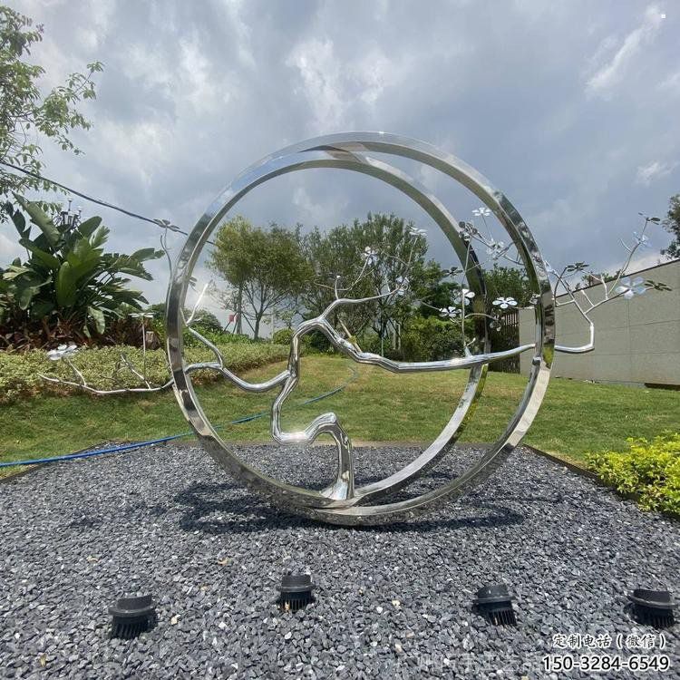圓環(huán)樹雕塑承接，鍛造工藝，不銹鋼圓環(huán)樹雕塑訂做