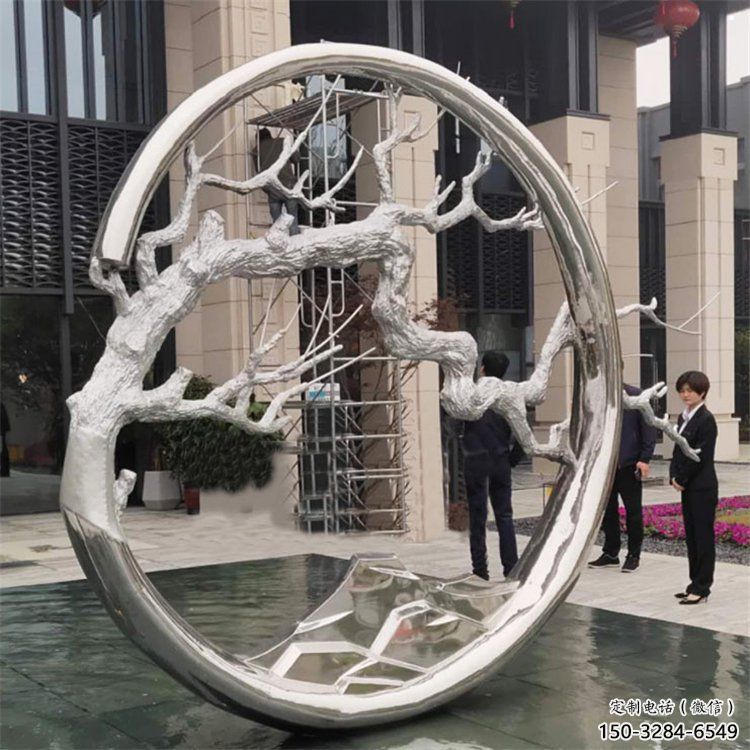 圓環(huán)樹(shù)雕塑定做，公園小品，不銹鋼圓環(huán)樹(shù)雕塑精選