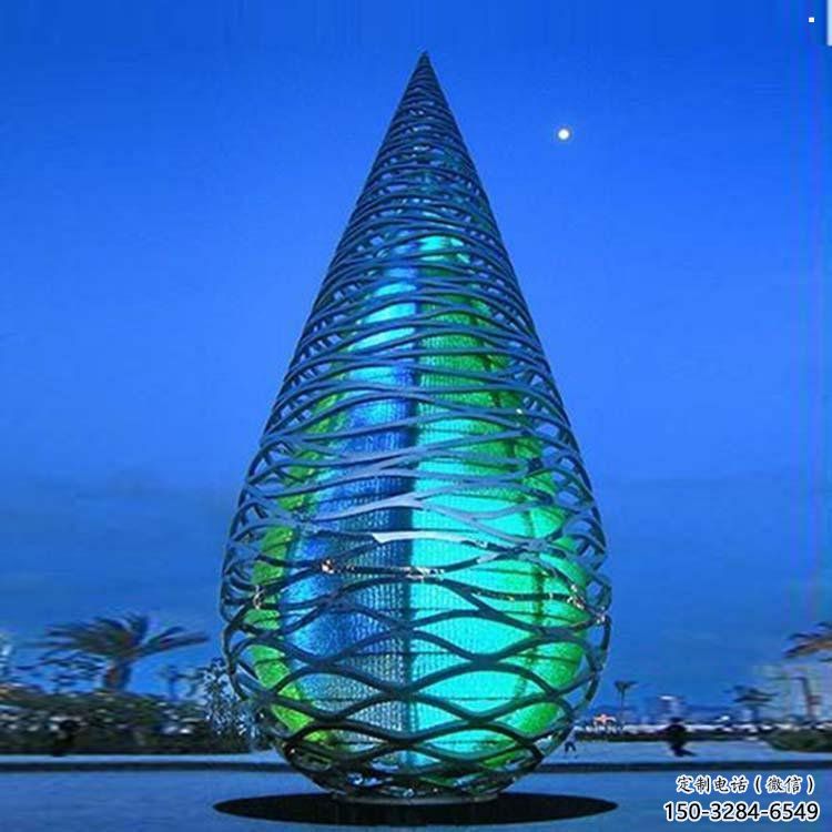 水滴雕塑訂做，城市裝飾，庭院鏤空水滴雕塑展品