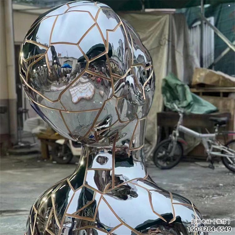 白鋼人頭像雕塑提供，美陳雕塑，鏡面人頭像雕塑承接