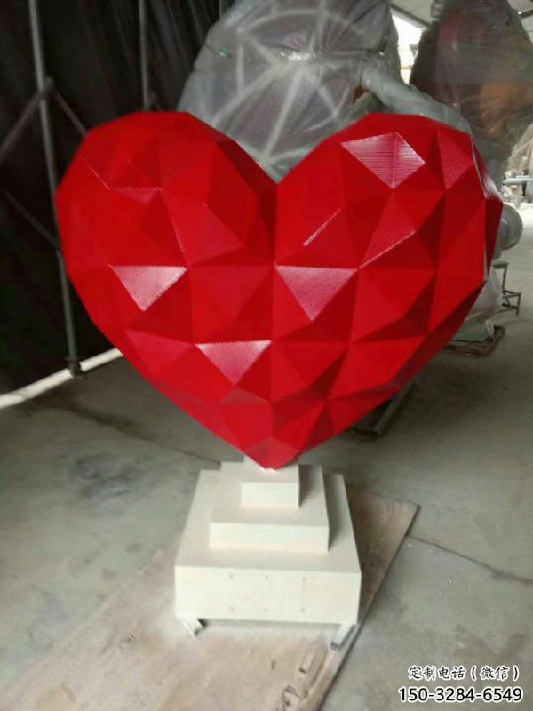 心形球雕塑標(biāo)準(zhǔn)，彩鋼制作，景觀烤漆心形球雕塑優(yōu)價