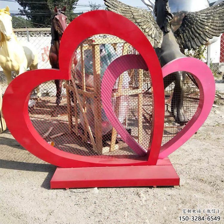 雙心雕塑通用，陸地?cái)[件，各類不銹鋼雙心雕塑點(diǎn)擊