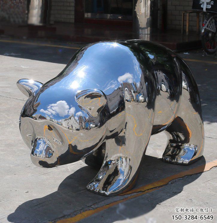 熊貓雕塑標準，廣場雕塑，不銹鋼熊貓雕塑供給