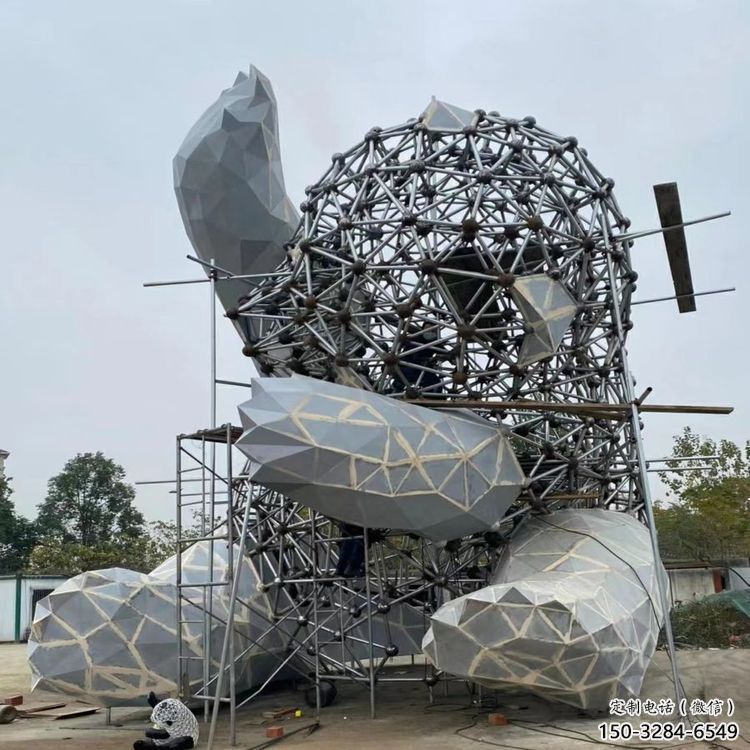 藝術(shù)熊貓雕塑觀賞型，街景小品，切面熊貓雕塑常用