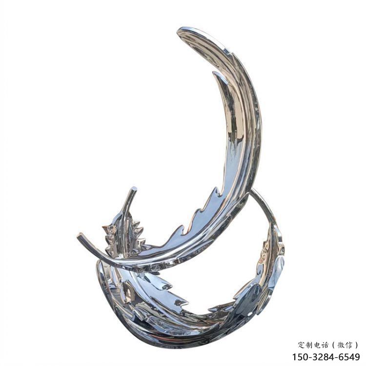 羽毛雕塑批發(fā)，拋光工藝，園林鏡面羽毛雕塑承接