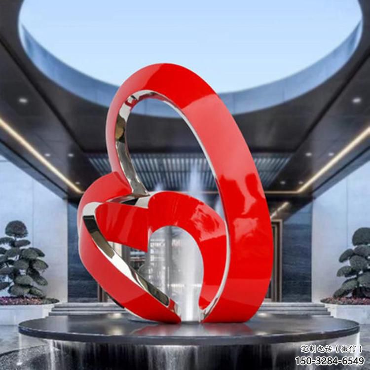 雙環(huán)雕塑工廠優(yōu)選，城市裝飾，不銹鋼雙環(huán)雕塑供給