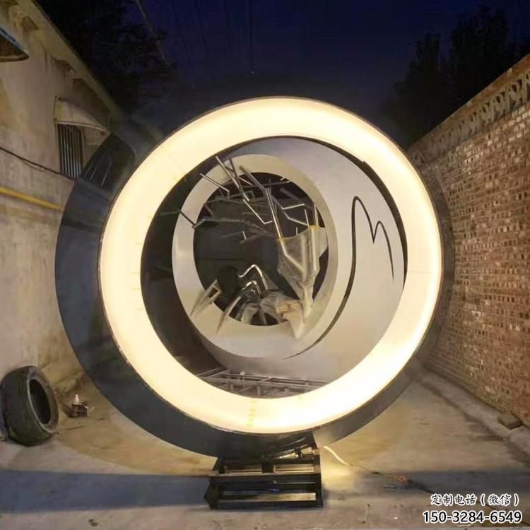 圓環(huán)雕塑選用，美陳雕塑，不銹鋼圓環(huán)雕塑專供