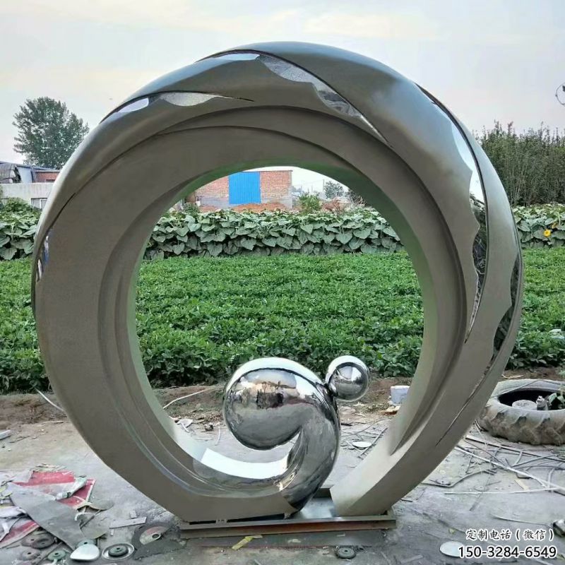 圓環(huán)雕塑優(yōu)選，室外雕塑，不銹鋼圓環(huán)雕塑優(yōu)選