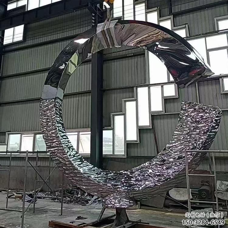 圓環(huán)雕塑造型選用，美陳雕塑，抽象不銹鋼圓環(huán)雕塑標(biāo)準(zhǔn)