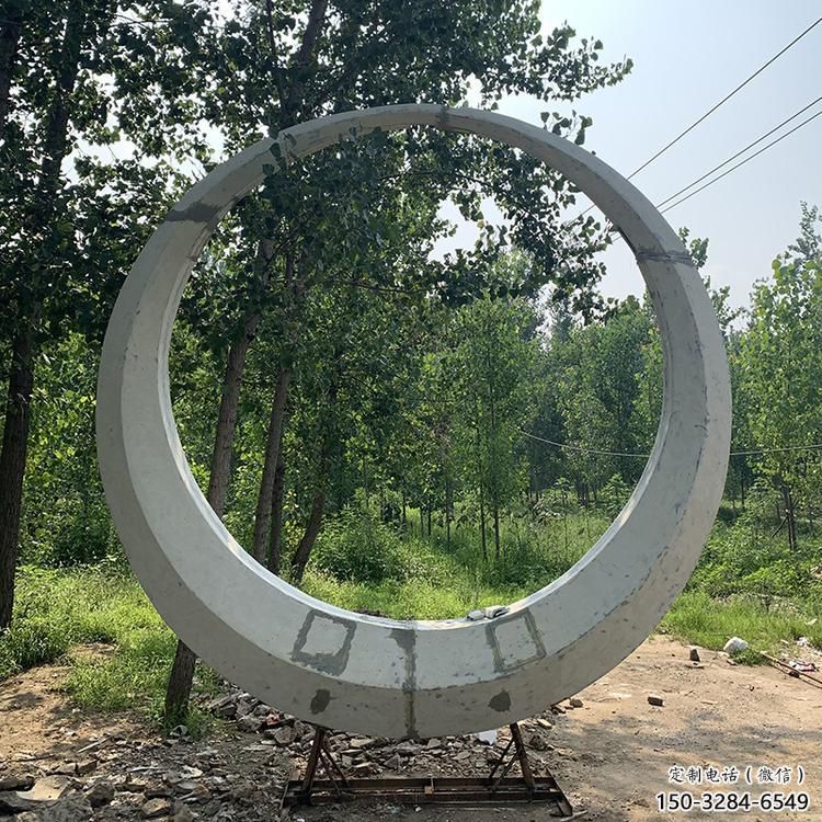 圓環(huán)雕塑優(yōu)價(jià)，村標(biāo)概念，烤漆圓環(huán)雕塑精品