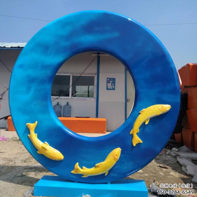 圓環(huán)雕塑專供，校園雕塑，小區(qū)烤漆圓環(huán)雕塑標準