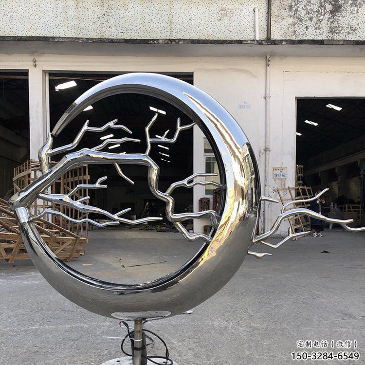 圓環(huán)樹雕塑供應(yīng)，景觀雕塑，不銹鋼圓環(huán)樹雕塑廠家