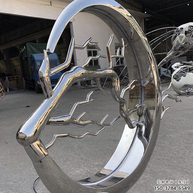 圓環(huán)樹(shù)雕塑精選，美陳雕塑，不銹鋼圓環(huán)樹(shù)雕塑通用