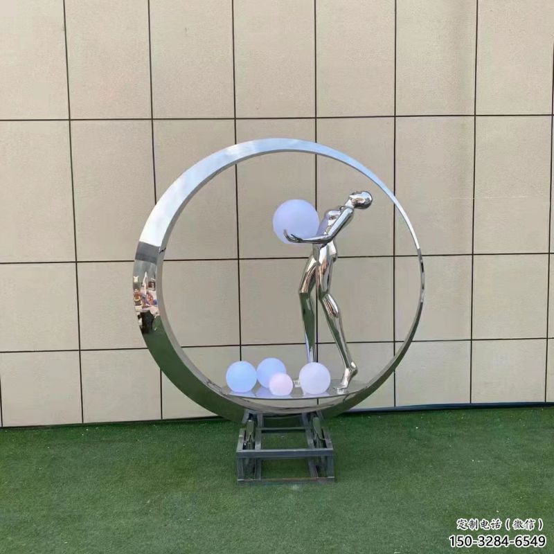 仙子雕塑預(yù)定，白鋼構(gòu)件，文化景觀圓環(huán)仙子雕塑選定