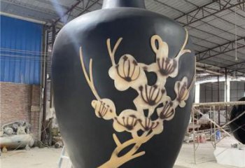 制造花瓶雕塑專供，地標(biāo)擺件，玻璃鋼花瓶雕塑訂做