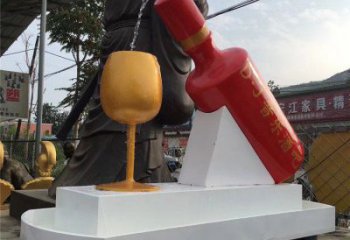 酒瓶雕塑批發(fā)，廣場(chǎng)系列，流水酒瓶雕塑供需