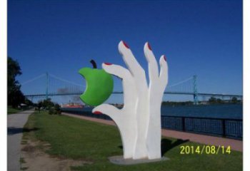 手掌雕塑廠家，廣場雕塑，不銹鋼手掌雕塑制作