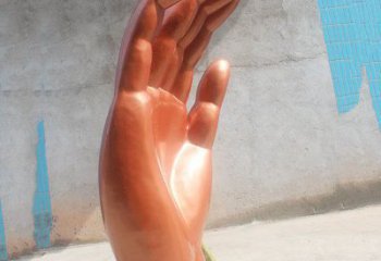 手指雕塑專供，小區(qū)擺件，不銹鋼手指雕塑訂做廠家