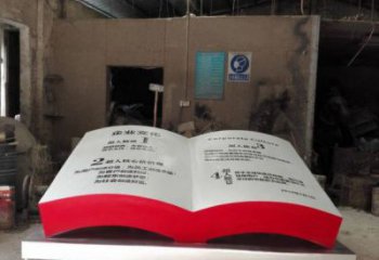 書(shū)籍雕塑廠家優(yōu)選，陸地?cái)[件，玻璃鋼書(shū)籍雕塑供應(yīng)