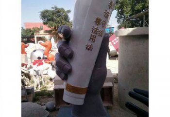 手卷雕塑通用，陸地?cái)[件，各類(lèi)玻璃鋼手卷雕塑點(diǎn)擊