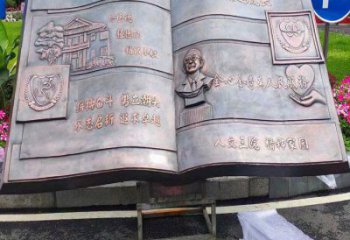 銅書本雕塑選定，美陳雕塑，銅書本雕塑廠家常用