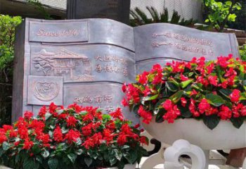 銅書(shū)籍雕塑主題定做，廣場(chǎng)系列，銅書(shū)籍雕塑制作廠家