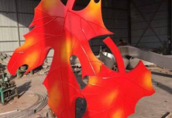 景觀楓葉雕塑供需，廣場雕塑，園林烤漆楓葉雕塑定制