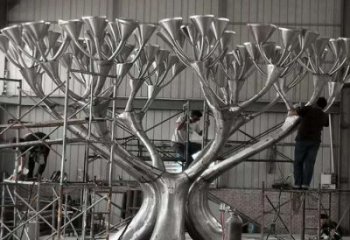 鏤空樹雕塑制造，景觀擺件，鏤空遮陽樹雕塑選定