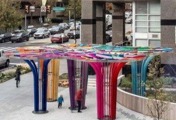 燈光樹雕塑選定，園林裝飾，大型燈光蘑菇樹雕塑公司