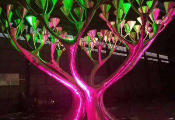 戶外燈光樹雕塑通用，陸地擺件，燈光蘑菇樹雕塑優(yōu)選