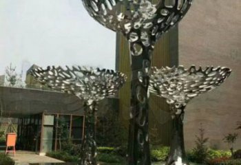 蘑菇樹(shù)雕塑生產(chǎn)商，街頭藝術(shù)，藝術(shù)鏤空蘑菇樹(shù)雕塑精選