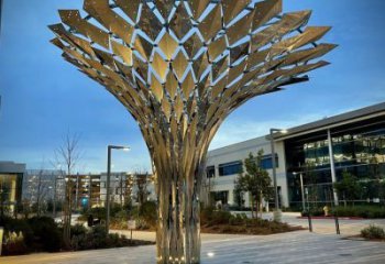 傘樹雕塑制作選用，景區(qū)案例，植物景觀雕塑制造商