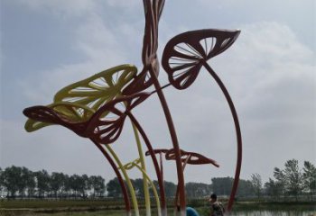 芭蕉葉雕塑常用，景觀概念，不銹鋼芭蕉葉雕塑生產(chǎn)