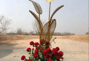 芭蕉葉雕塑定價，拉絲工藝，不銹鋼芭蕉葉雕塑制作