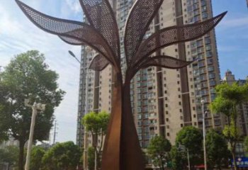 仿真樹(shù)葉雕塑，校園雕塑，彩繪仿真樹(shù)葉雕塑廠家