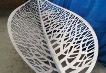 樹葉雕塑定做，標(biāo)識(shí)雕塑，鏤空樹葉雕塑選定