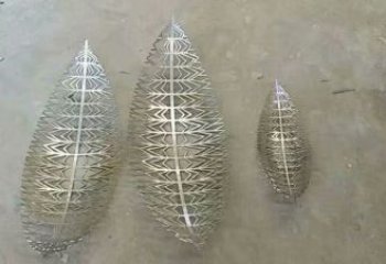 制造鏤空樹葉雕塑廠家，鋼管組合，鏡面鏤空樹葉雕塑常用