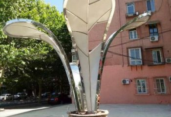 鏡面樹葉雕塑，園林裝飾，不銹鋼鏡面樹葉雕塑承接