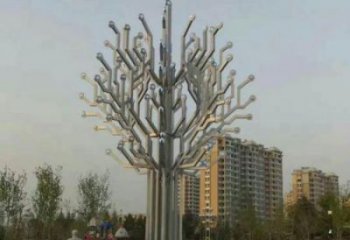 風(fēng)鈴樹雕塑定制，小區(qū)擺件，不銹鋼風(fēng)鈴樹雕塑服務(wù)商
