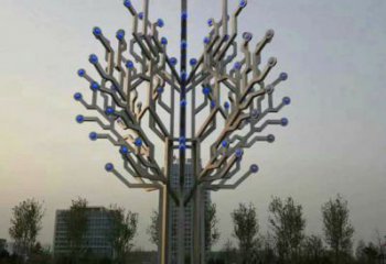 風(fēng)鈴樹雕塑服務(wù)商，白鋼構(gòu)件，不銹鋼風(fēng)鈴樹雕塑制作廠家