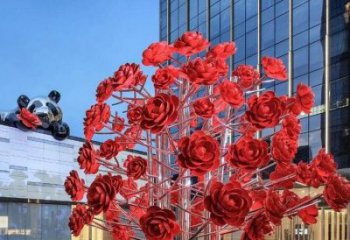 花樹(shù)雕塑生產(chǎn)商，歐式風(fēng)格，烤漆不銹鋼花樹(shù)雕塑優(yōu)價(jià)