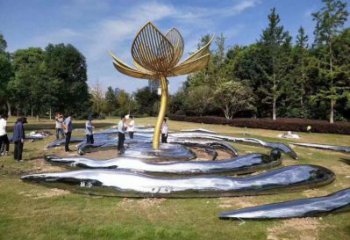 花樹(shù)雕塑制造商，街景小品，不銹鋼花樹(shù)雕塑定制