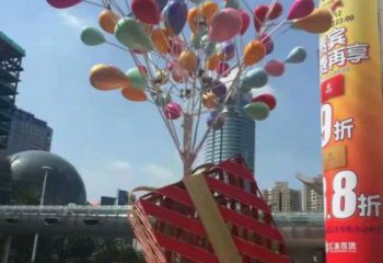 氣球樹雕塑定價，景區(qū)雕塑，玻璃鋼氣球樹雕塑生產(chǎn)商